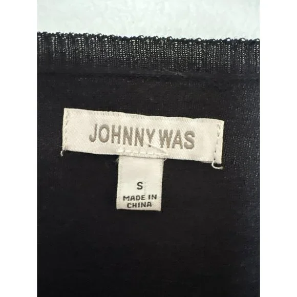 Johnny Was Black Floral Top - Picture 2 of 8
